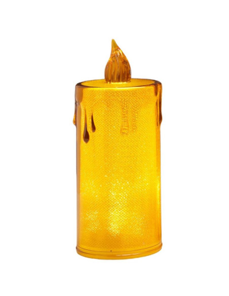 Świeca dekoracyjna 8 cm amber ciepły biały 1 led