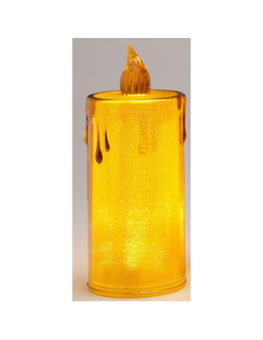 Świeca dekoracyjna 8 cm amber ciepły biały 1 led