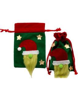 Świąteczny woreczek na prezent z mikołajem 15x20cm