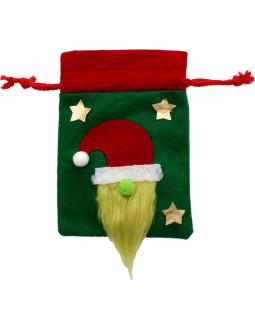 Świąteczny woreczek na prezent z mikołajem 15x20cm 2