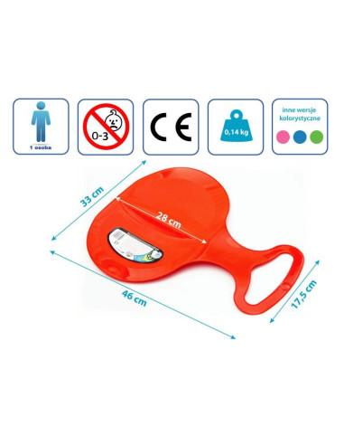 Ślizg jabłuszko zjazdowe apple czerwone