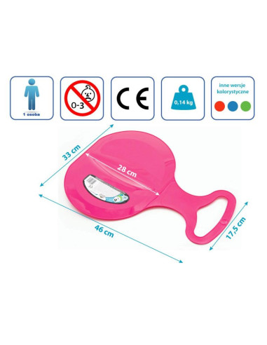 Ślizg jabłuszko zjazdowe apple różowe