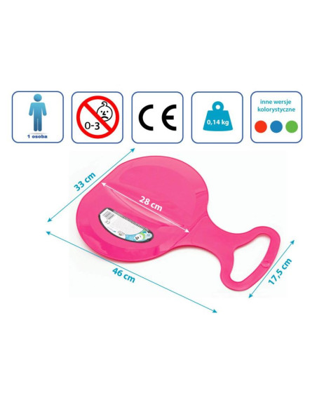 Ślizg jabłuszko zjazdowe apple różowe