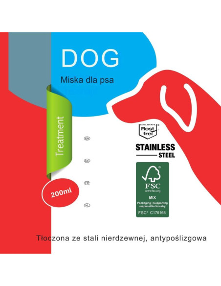 Miska dla psa i kota stal nierdzewna 200ml