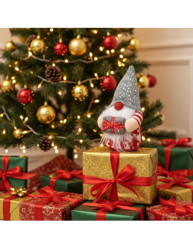 Skrzat gnom dekoracyjny 15cm szary boy