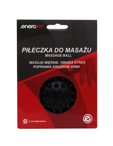 Piłeczka do masażu 7cm czarna hard enero fit