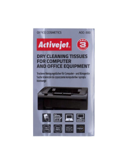 Activejet aoc-300 chusteczki bezpyłowe 24 szt. uniwersalne do czyszczenia komputerów i sprzętu biurowego, bardzo dobrze sprawdza 2