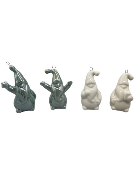 Mikołaj świąteczny ceramiczny bombka 7,8cm 1 szt