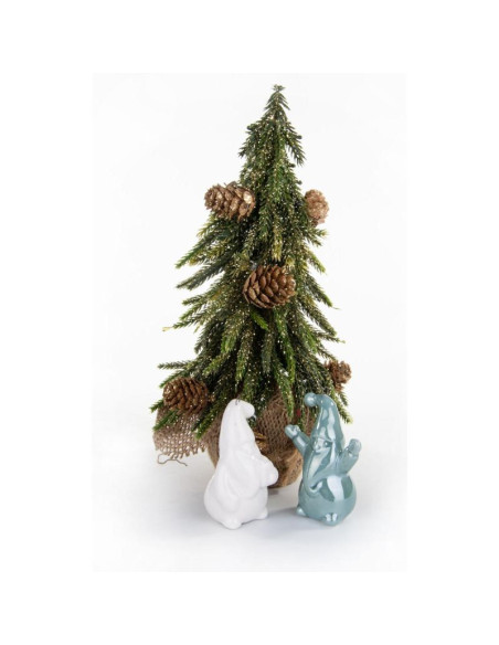 Mikołaj świąteczny ceramiczny bombka 7,8cm 1 szt