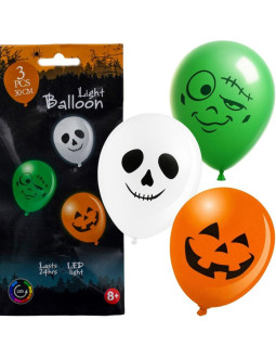 Balon dekoracyjny halloween led 3szt