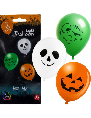 Balon dekoracyjny halloween led 3szt