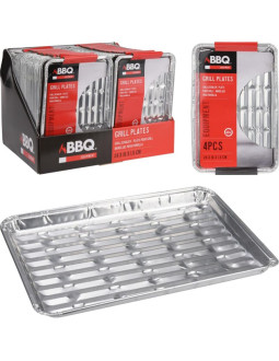 Aluminiowe tacki na grilla 24x16cm 4szt