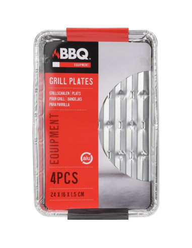 Aluminiowe tacki na grilla 24x16cm 4szt