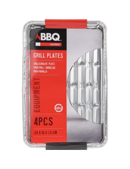 Aluminiowe tacki na grilla 24x16cm 4szt