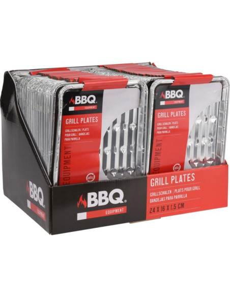 Aluminiowe tacki na grilla 24x16cm 4szt