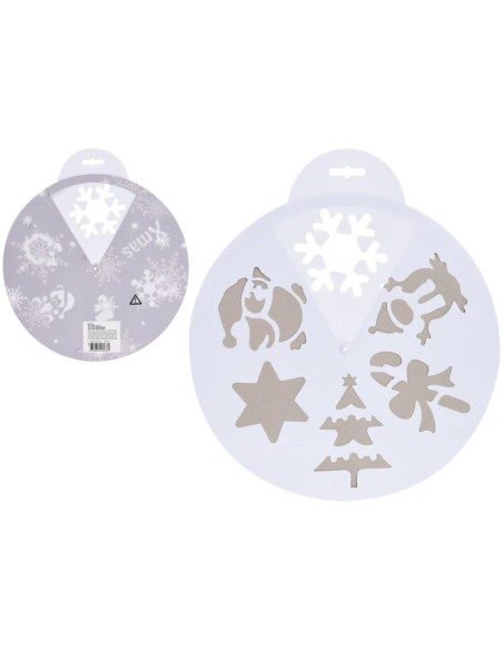 Szablon do sztucznego śniegu 30cm 6 wzorów