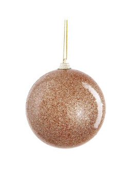 Bombka plastikowa bezpieczna 8cm mica złoty