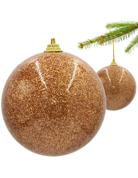 Bombka plastikowa bezpieczna 8cm mica złoty