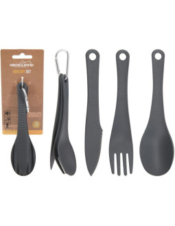 Niezbędnik sztućce turystyczne 3w1 plastikowe redcliffs