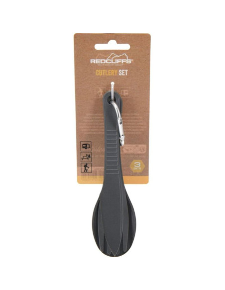 Niezbędnik sztućce turystyczne 3w1 plastikowe redcliffs