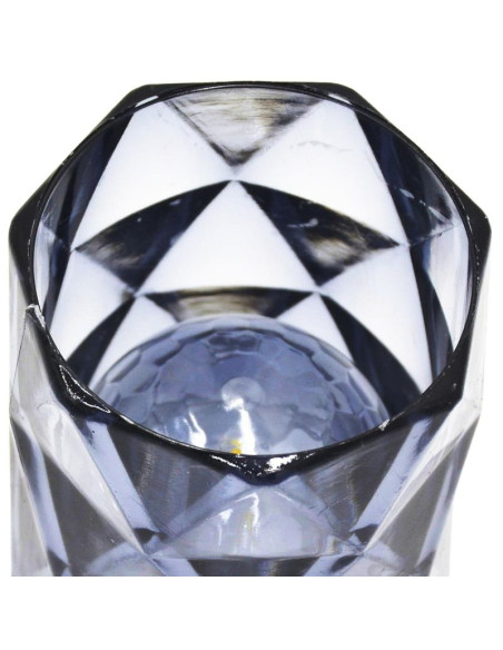 Mini lampa dekoracyjna 6 cm szara ciepły biały 1 led