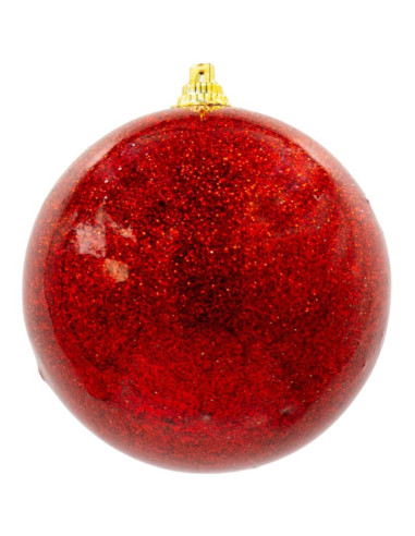 Bombka plastikowa bezpieczna 8cm czerwona mica