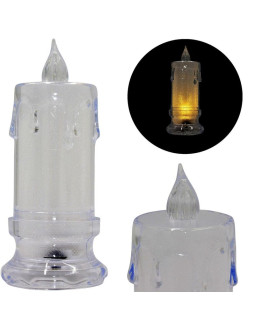 Świeca dekoracyjna 5x11cm zdobiona led