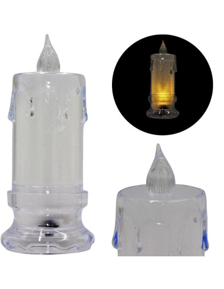 Świeca dekoracyjna 5x11cm zdobiona led