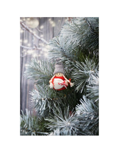 Laleczka dekoracyjna z workiem czerwona girl 7,5cm