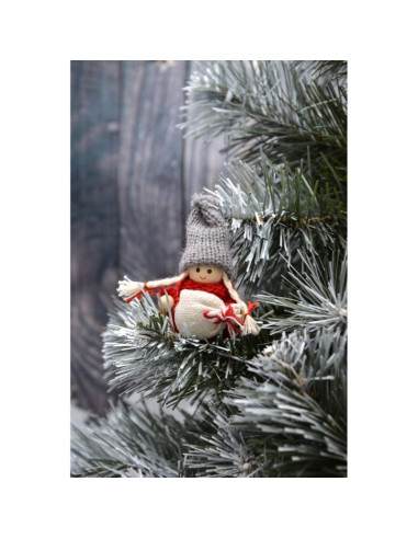 Laleczka dekoracyjna z workiem czerwona girl 7,5cm