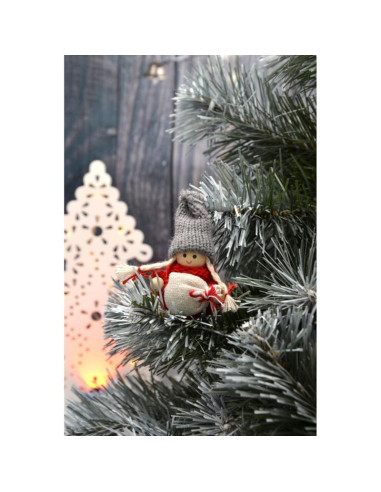 Laleczka dekoracyjna z workiem czerwona girl 7,5cm