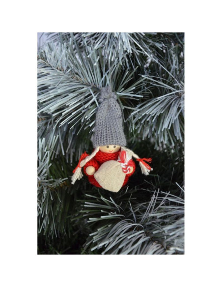 Laleczka dekoracyjna z workiem czerwona girl 7,5cm