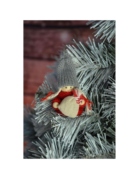 Laleczka dekoracyjna z workiem czerwona girl 7,5cm