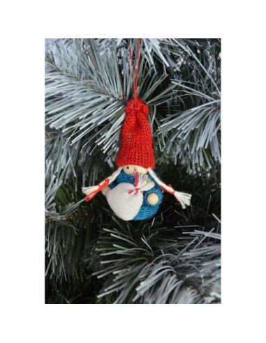 Laleczka dekoracyjna z workiem niebieska girl 7,5cm