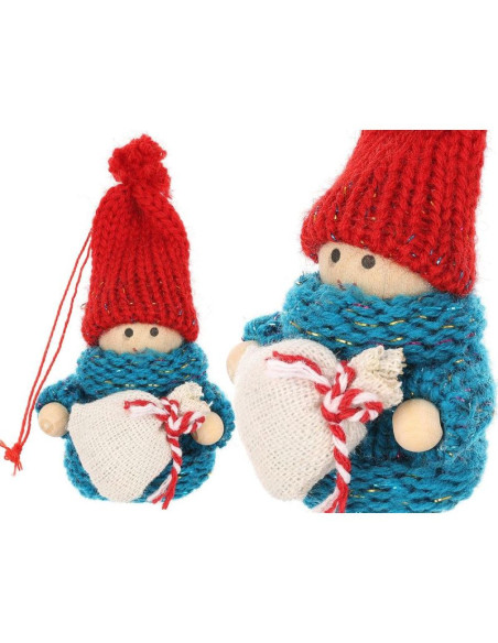 Laleczka dekoracyjna z workiem niebieska girl 7,5cm