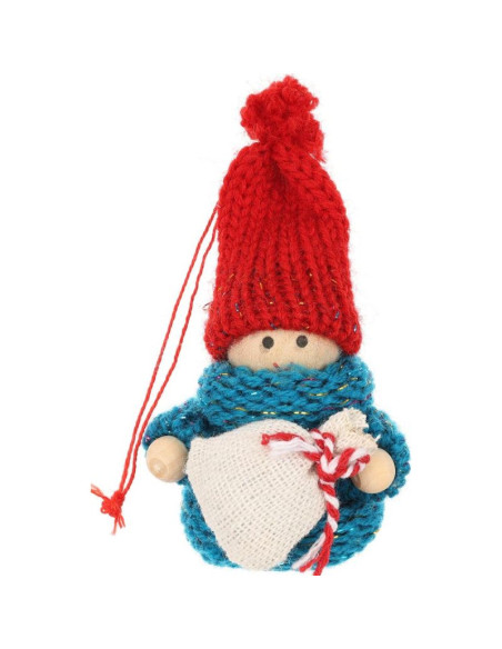 Laleczka dekoracyjna z workiem niebieska girl 7,5cm