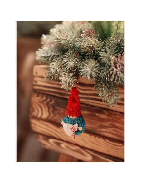 Laleczka dekoracyjna z workiem niebieska girl 7,5cm