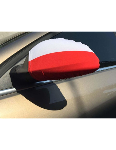 Flaga samochodowa na lusterka polska