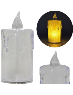 Świeca dekoracyjna 3,5x8cm zdobiona led