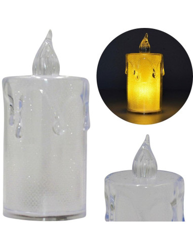 Świeca dekoracyjna 3,5x8cm zdobiona led