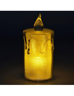 Świeca dekoracyjna 3,5x8cm zdobiona led 2