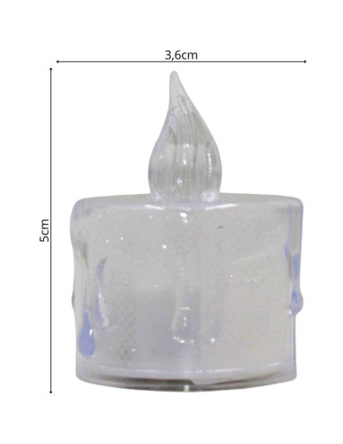 Świeca dekoracyjna 3,6x5cm zdobiona led