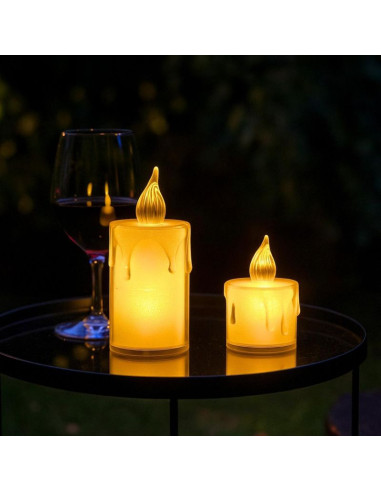 Świeca dekoracyjna 3,6x5cm zdobiona led