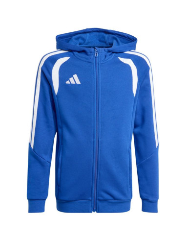 Bluza dla dzieci adidas tiro 26 league sweat full zip hoodie niebieska kf9102