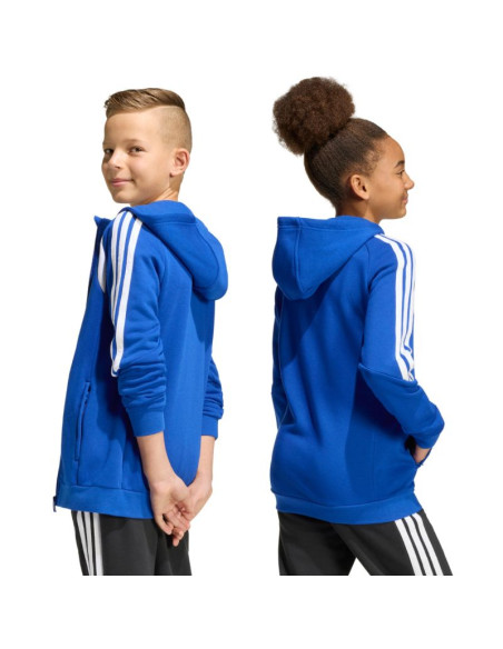Bluza dla dzieci adidas tiro 26 league sweat full zip hoodie niebieska kf9102