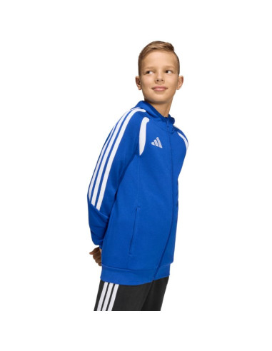 Bluza dla dzieci adidas tiro 26 league sweat full zip hoodie niebieska kf9102