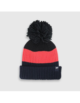 Czapka zimowa z pomponem dziecięca 4f 4fjwaw25acapm660-92s