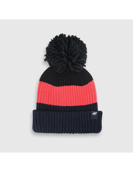 Czapka zimowa z pomponem dziecięca 4f 4fjwaw25acapm660-92s