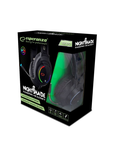 Esperanza słuchawki z mikrofonem dla graczy nightshade egh470