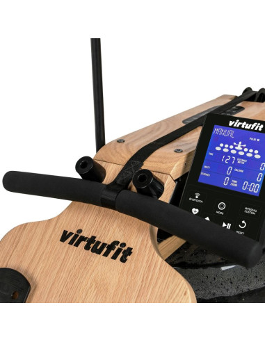Virtufit elite drewniany wioślarz z oporem wodnym - drewno/dąb